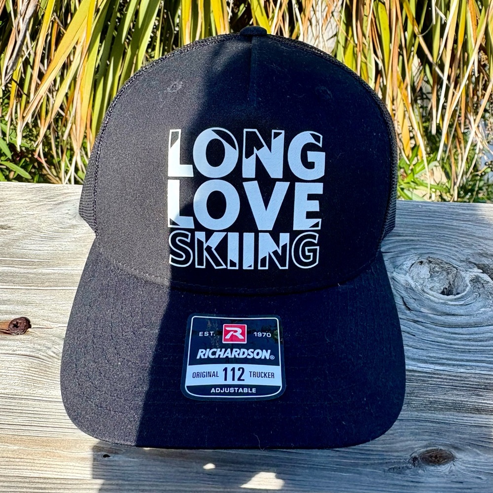 Black Richardson Skiing Trucker Hat
